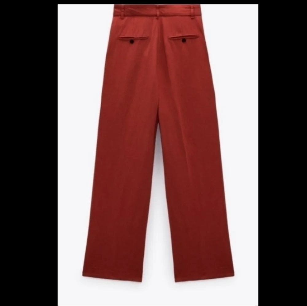 ZARA full-length Linen Blend Business Casual pants